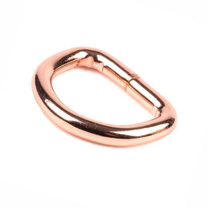 Country Brook Design - Welded D-Rings (3/4 Inch) - color: Rose Gold, size: 25 (Pack of 1)