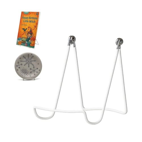 KINGDOM SOLUTIONS - 4.75" White Metal Display Stand Made in USA - 2 Pack - color: White Adjustable, size: 4.75" (2-pack)
