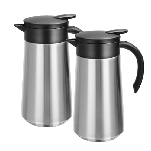 GearRoot 28oz Small Coffee Carafe Insulated Coffee Pot, 2 Pack Silver - color: Silver, Silver