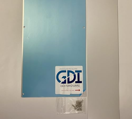 Door Kick Plate, 8" x 38", Fits 40" Doors, (Finish- Aluminum), Screw-Mount Installation, Square Corners, Metal Kick Plate for Bottom of Door Brand: GDI Hardware - color: Aluminum, size: 8" x 38" - for 40" Door