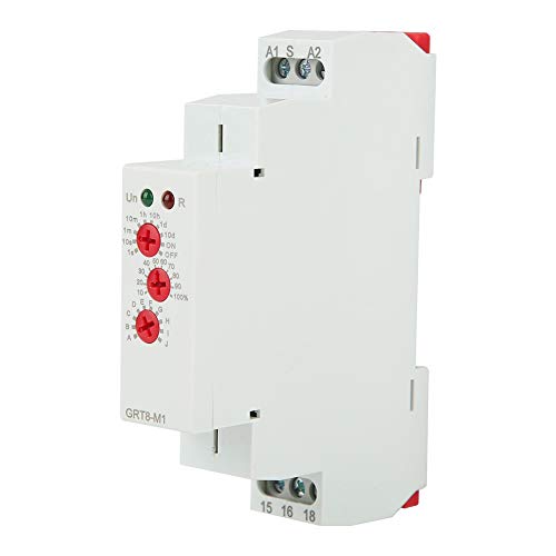 Multifunctional Time Delay Relay, 10 Functions DIN Rail Mount Contactor Isolator Voltage Multifunction On Off Digital Timing Input Output Control Relay GRT8 M1 AC DC 12V 240V