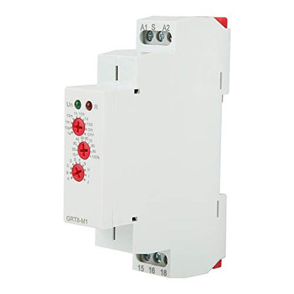 Multifunctional Time Delay Relay, 10 Functions DIN Rail Mount Contactor Isolator Voltage Multifunction On Off Digital Timing Input Output Control Relay GRT8 M1 AC DC 12V 240V