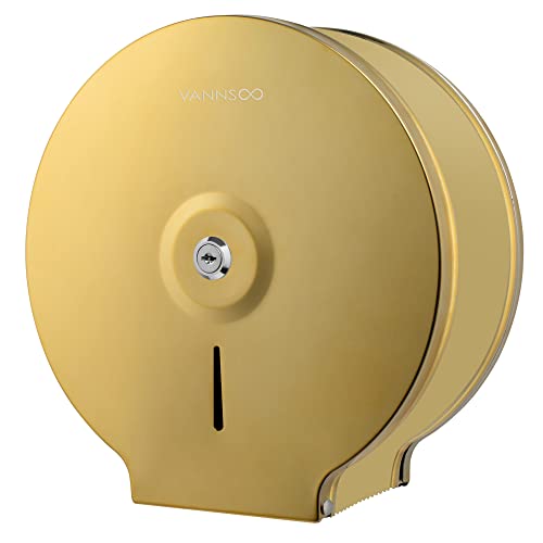 Commercial Jumbo Toilet Paper Dispenser, Wall Mount Stainless Steel - color: Gold