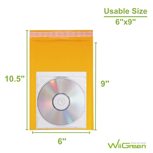 #0 25 PCS 7x9 Inch Kraft Paper Bubble Mailers Padded Envelopes Bags with Peel and Seal for Gift, Packing and Shipping, Keep Safe and Protected, Wholesale Price (Usable Size: 6x9 Inch) - color: Kraft