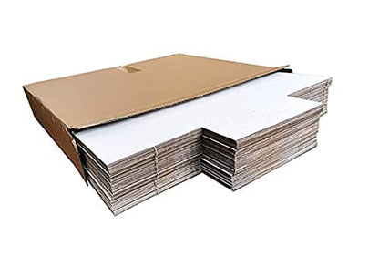 50 Pack,vinyl shipping box,12.5x12.5x2inch, Easy-Fold Shipping Box, White, - size: 12x12x2"