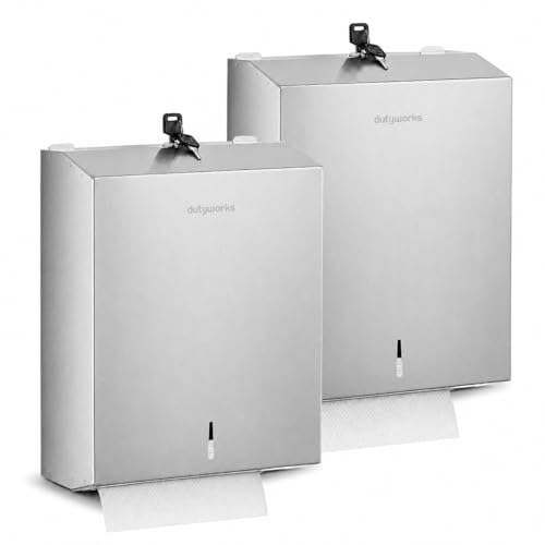 2-Pack Stainless Steel Paper Towel Dispenser - size: 400 C-Fold/525 Multi-Fold(2-Pack)