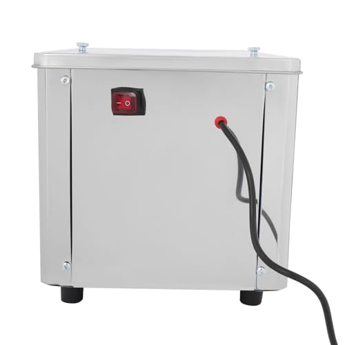 Meat Cutter Machine, 3.5/5/7/10/15mm Commercial Stainless Steel Electric Meat Slicer with Tray Handles 330 lbs/h 310RPM Shredded Cutting Machine for Fresh/Defrosted Meat Lamb Beef (7mm/0.27in, 850W) - size: 7mm/0.27in