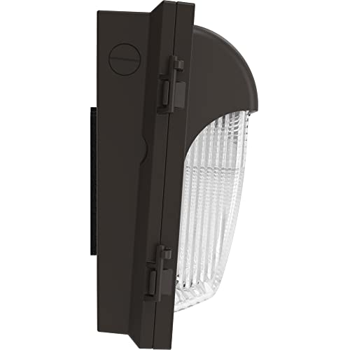 Lithonia Lighting 13" LED Wall Pack Outdoor Light Fixture, Building Wall Light, Adjustable Lumens, 5000K Daylight, MVOLT 120-277V, IP65, Glass Lens, Bronze (TWX2 LED ALO 50K MVOLT DDBTXD) - color: Adjustable Lumens | 5000K Daylight, size: 9" H x 14" W x 4