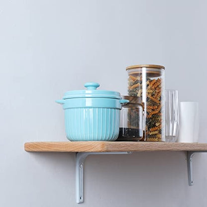ONTUBE Ceramic Bacon Grease Container Keeper with Strainer 17oz,Turquoise - color: Turquoise