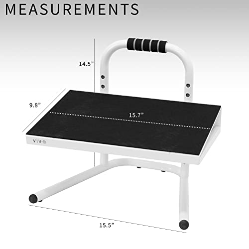 VIVO White Ergonomic Height Adjustable Foot Rest Platform, STAND-FT01W - color: White
