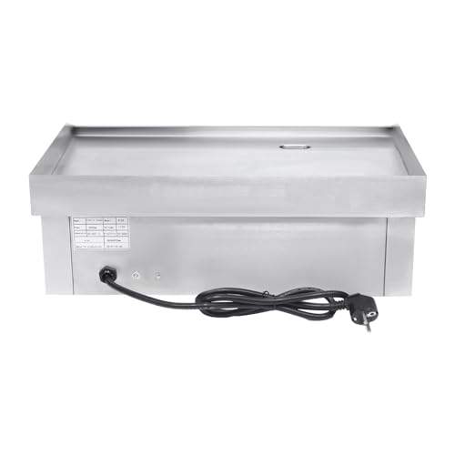 3000W Commercial Electric Teppanyaki Grill Countertop Flat Top Griddle - color: 21.3"x11.8", 3000W