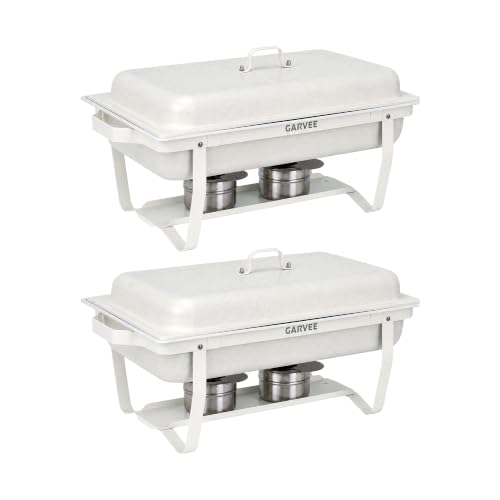 TrailBlaze Commercial Stainless Steel Chafing Dish Buffet Server Set - Full Size Rectangular Food Pan with Lid - Portable Catering Food Warmer for Events - 2pcs - size: 2 Pack