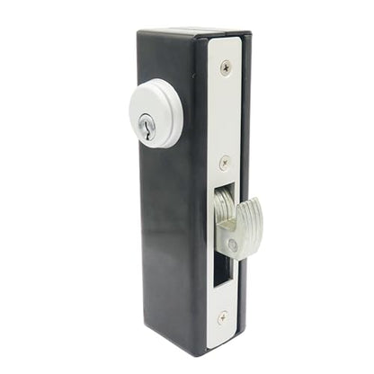 elox Weldable Steel Hook Bolt Lock for Sliding Gate, Double Cylinder Keyed Alike with 3 Keys, 1-1/8" Backset, High Security