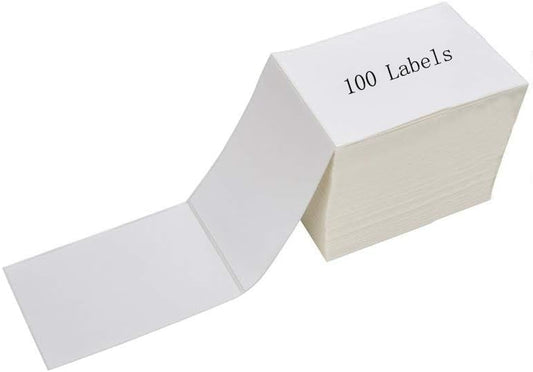 Immuson 4 x 6 Direct Thermal Shipping Labels with Perforations, Label Paper for Thermal Label Printer, Shipping Labels Compatible with Nelko MUNBYN JADENS Phomemo POLONO Rollo Printer,100 Labels