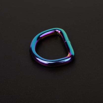 Country Brook Design - Welded D-Rings (3/4 Inch) - color: Iridescent Rainbow, size: 10 (Pack of 1)