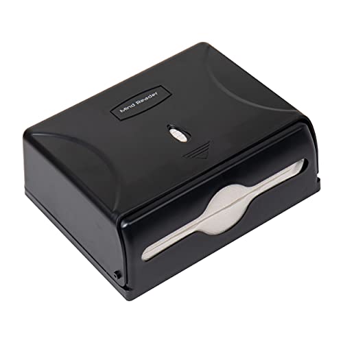 Mind Reader Paper Towel Dispenser, Tri-Fold Towel Holder, Restroom, Wall Mount, Bathroom, Black - color: Black