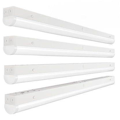 4ft LED Linear Light Fixture,50/40/30W for Office Garage Warehouse - color: No Suspension Kit, size: 4FT-4P