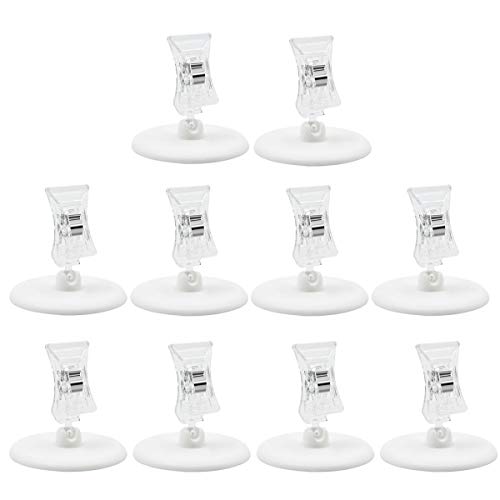 eZAKKA 10Pcs Sign Clips Rotatable Place Card Name Cards Merchandise Display