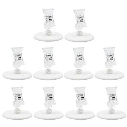 eZAKKA 10Pcs Sign Clips Rotatable Place Card Name Cards Merchandise Display