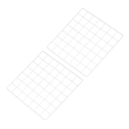 PATIKIL 14"x14" Wire Grid Panel, 2 Pack Board Photo Pictures Memo Display Grid Panels Hanging Organizer Wall Decorative Panel for Home Office Wedding, White - color: White, size: 14" x 14"