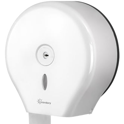 Kordory Wall Mount Toilet Paper Holder, 9" Jumbo Toilet Paper Roll Holder - color: White