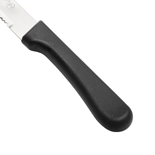 Winco Black Blade, Plastic Steak Knife with Handle (Set of 12) - size: 5", style: PP Pointed