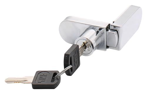 CRL Chrome No-Drill Showcase Lock - Keyed Alike