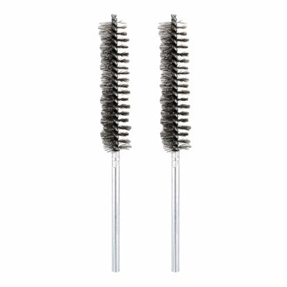 HARFINGTON 2pcs Wire Bore Brush 8 x 13/16" 1/4 Inch Shank Stainless Steel Bristles Cleaning Brush for Clean Car Part Tube Kitchen Garage - size: 8 x 13/16"