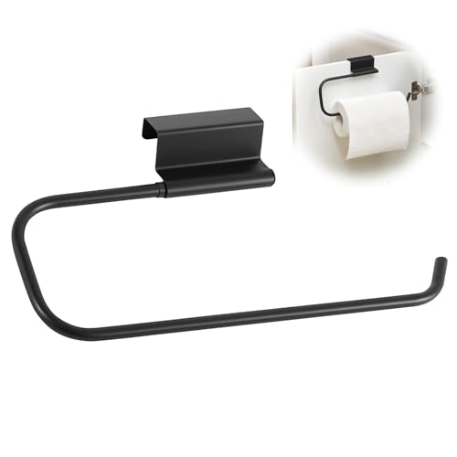 Yaocom 12.4 Inches Cabinet Door Paper Towel Holder, Black - color: Black