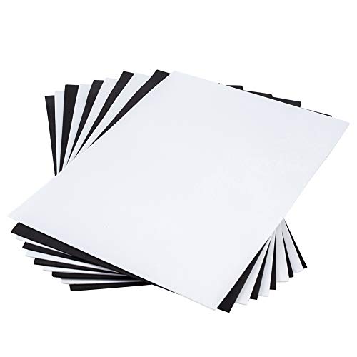BENECREAT 20 Sheets Black & White A4 EVA Foam - 2mm Thick Craft Foam for DIY Scrapbooking & Decorations, 8x12 Inch - color: White & Black, size: 2mm