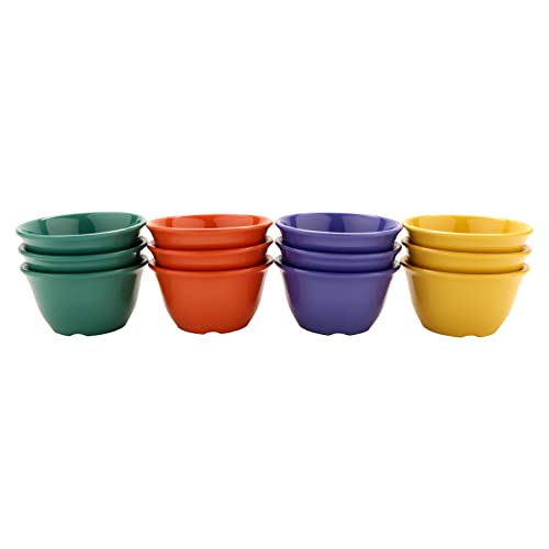 GET 7 oz Melamine Bouillon Cup (Set of 12) - color: Assorted, size: 7 Ounce, style: Set of 12