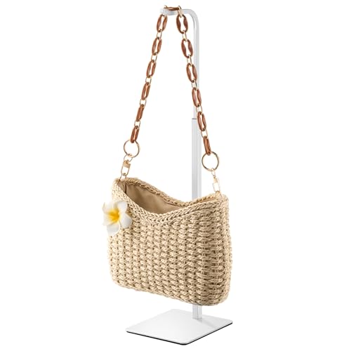 Adjustable Tabletop Purse & Banner Display Stand, White - color: White