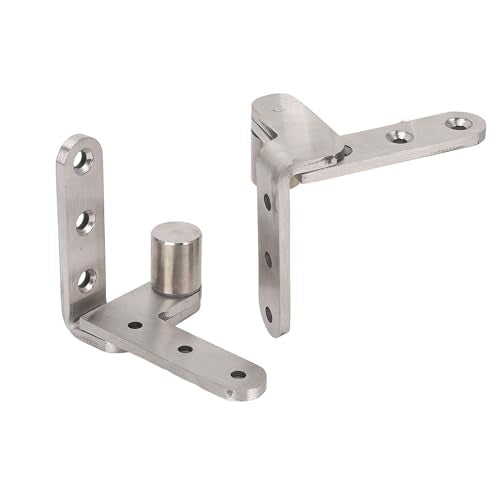 Eujgoov Door Pivot Hinges, Heavy Duty Stainless Steel 270 Degree Rotating Inset Hinge with Maximum Load 130lbs for Cabinets and Cafe Doors