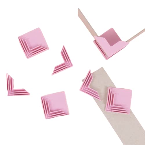 Craftelier - Set of 8 L-Shape Cardboard Edges/Squares for 1.5 mm, 2 mm and 3 mm Thicknesses | Includes a Cardboard Kit Storage Bag | Pink Color - color: Pink, size: Set of 8 Corner Assembly Clamps