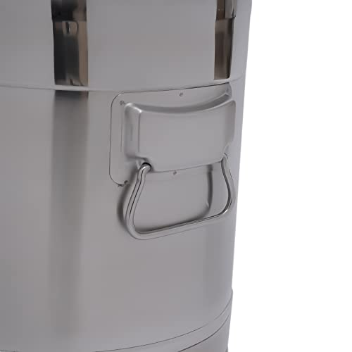 304 Stainless Steel Milk Bucket With Faucet, Large Liquid Container Storage,Milk Bucket With Sealing Lid and Carry Handle,for Wine, Oil Storage Transport (28L/7.4 Gal,w/Faucet) - size: 28L/7.4 Gal,w/Faucet