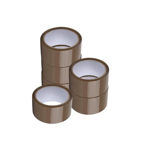 PSBM Brown Packing Tape, 36 Rolls 1.75 Mil 2 Inch 55 Yards Per Roll, Heavy Duty Tape for Packaging, Shipping, Moving & Sealing - color: Brown, size: 1.88" Standard Duty