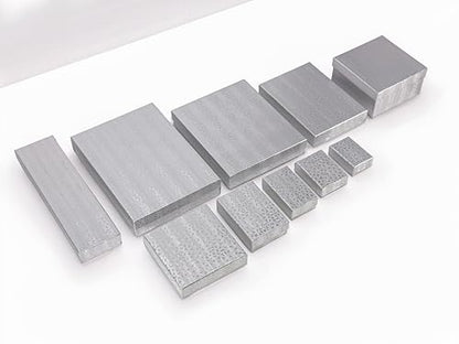 TheDisplayGuys 100 Cardboard Jewelry Gift Boxes with Inserts - Silver Foil - size: 100 Pack