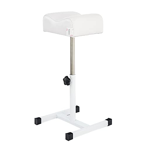 Pedicure Stand Footrest Stand Adjustable Height Technician SPA Beauty Stand Stool with Non-Slip SPA Salon Home Equipment White - color: White