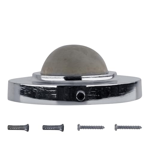 CRL DL2511A Satin Chrome Wall Mounted Convex Type Door Stop