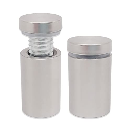 Lantee Sign Standoff Screws - 12 Pcs 5/8 x 1-1/2 Inch Stainless Steel Standoff Mounting Hardware Bolts for Acrylic & Glass 16 x 40mm - color: Silver, size: 5/8" x 1-1/2" / 16 x 40mm
