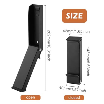 Kickdown Door Stopper, Stainless Steel Door Holder Door Stops for Bottom of Door Hold Open Folding Door Stop Heavy Duty Door Stops(Black)