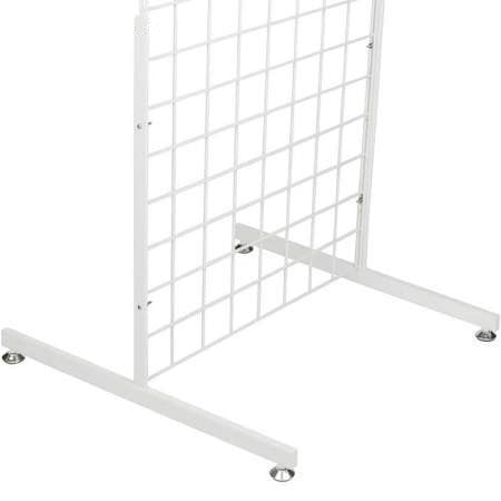 Only Hangers 2' x 6' Gridwall Panel Tower with T-Base Floorstanding Display Kit, 2-Pack White …