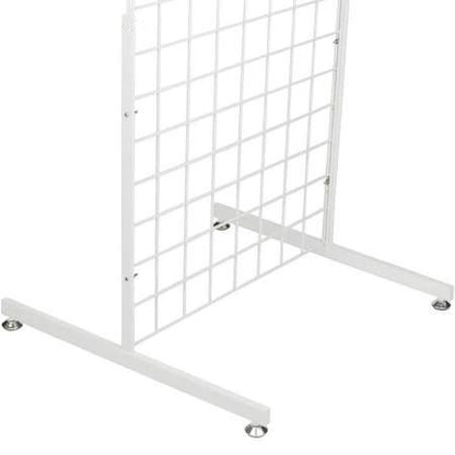 Only Hangers 2' x 6' Gridwall Panel Tower with T-Base Floorstanding Display Kit, 2-Pack White …