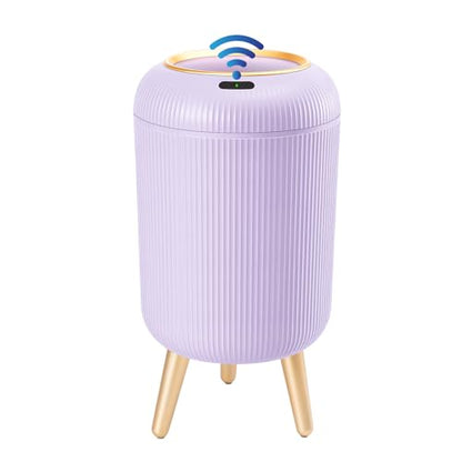 Procade Automatic Trash Can Bathroom,Auto Small Purple Garbage Can with Lid - color: Purple