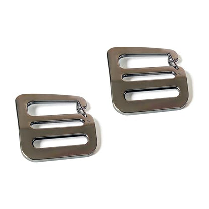 Zinc Alloy G Hook Wave Buckles with Adjustable Spring Door, Tactical Carabiner Backpack Strap Clip Buckle Adjustable Webbing G Shaped Belt Bag Buckle Clips Replacement for 1" Belt - color: Dark Grey