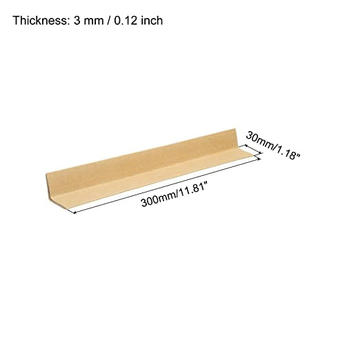 PATIKIL Adjustable Cardboard Corner Protector Package Frame Protectors L Shaped 300x30mm Thick 3mm for Art, Packing, Shipping, Pack of 50 - size: 300x30mm