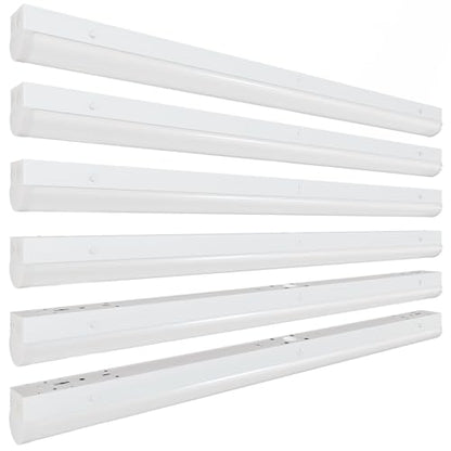 4ft LED Linear Light Fixture,50/40/30W for Office Garage Warehouse - color: No Suspension Kit, size: 4FT-6P