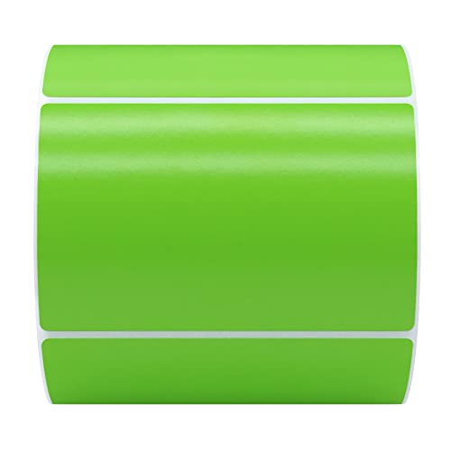 Hybsk 3x2 inch Color Direct Thermal Labels for Shipping, Barcodes, Address, Compatible with Rollo Label Printer & Zebra Desktop Printers (3"x2",Green) - color: 1 Roll Green, size: 3"x2"