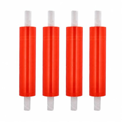PSBM Dark Orange Stretch Wrap with Handles 4 Rolls 20 Inch x 1000 Feet 80 Gauge, Heavy Duty Plastic Wrap Industrial Strength Shrink Film for Moving, Packing & Shipping - size: 4 Rolls, style: Orange