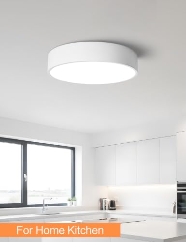 15.7inch Dimmable Large White Flush Mount LED Ceiling Light Fixture - color: White, size: 15.74 inch